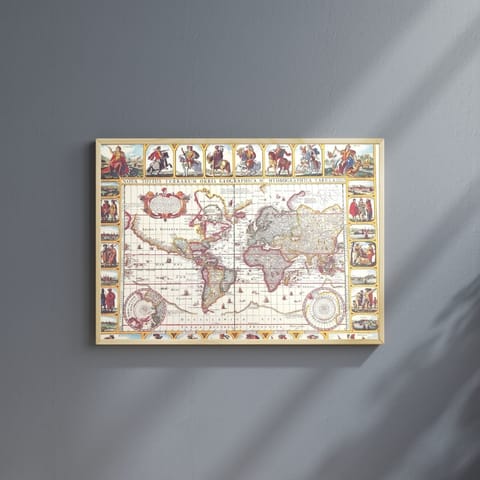 ⁨Historyczna Mapa Świata Piscator 1652 r. - wymiary 56 x 45 cm - M1652⁩ w sklepie Wasserman.eu