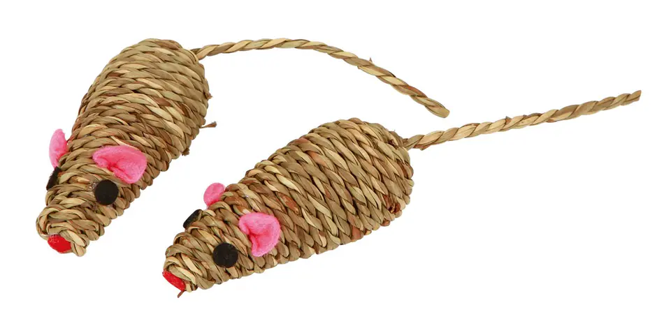 ⁨KERBL Zabawka dla kota, mysz z trawy morskiej 7cm [82664]⁩ w sklepie Wasserman.eu