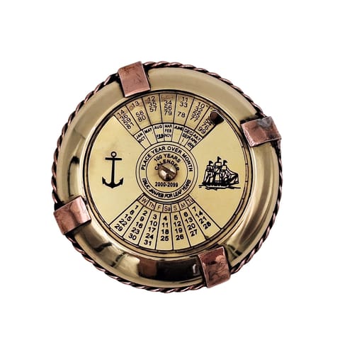 ⁨Elegancki marynistyczny kalendarz z mosiądzu - NI1422⁩ w sklepie Wasserman.eu