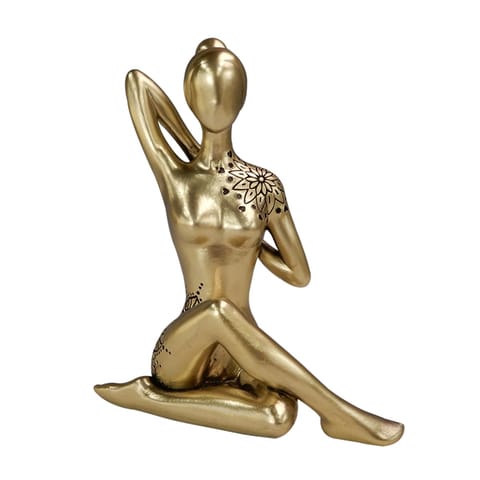 ⁨Yoga - złota figurka dekoracyjna – prezent dla miłośnika yogi - 42721Y2⁩ w sklepie Wasserman.eu