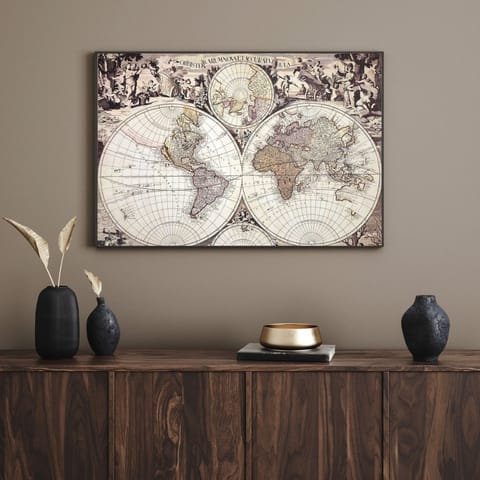 ⁨Mapa świata 1686r. - G. Valck reprint - M1686 – Prezent dla historyka⁩ w sklepie Wasserman.eu