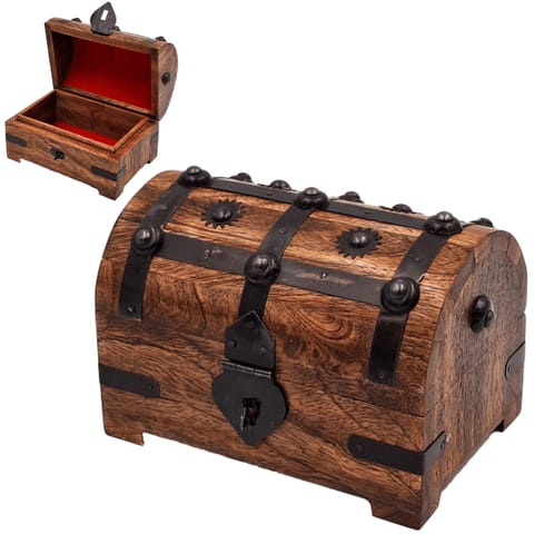 ⁨Drewniane pudełko na prezent - Skrzynia na skarby – DNU-016A⁩ w sklepie Wasserman.eu