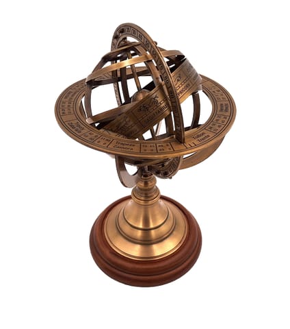 ⁨Astrolabium mosiężne – Wysokość 21cm - AMG140⁩ w sklepie Wasserman.eu