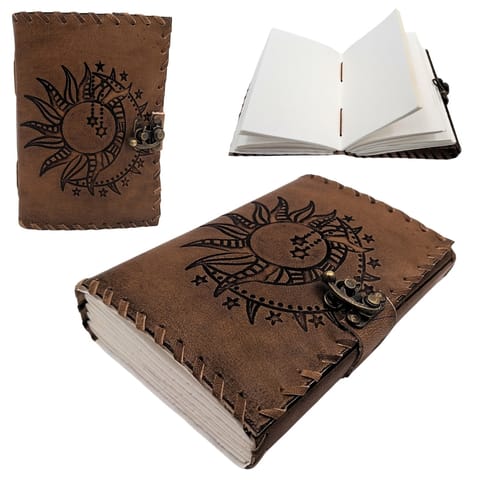 ⁨Notes Skórzany Retro 200 stron Słońce i Księżyc 200 stron - AH05⁩ w sklepie Wasserman.eu