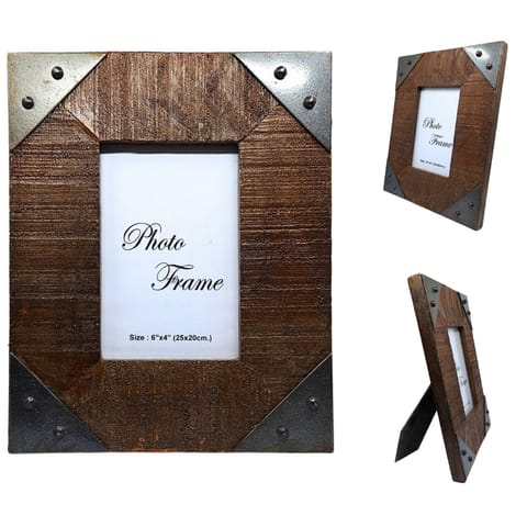 ⁨Drewniana ramka na zdjęcia 10x15 cm vintage – drewno mango⁩ w sklepie Wasserman.eu
