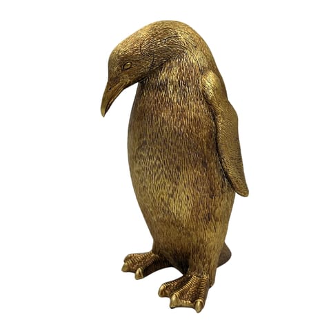 ⁨Figurka dekoracyjna Złoty Pingwin Wysokość 20,5 cm – 3989FJZ⁩ w sklepie Wasserman.eu