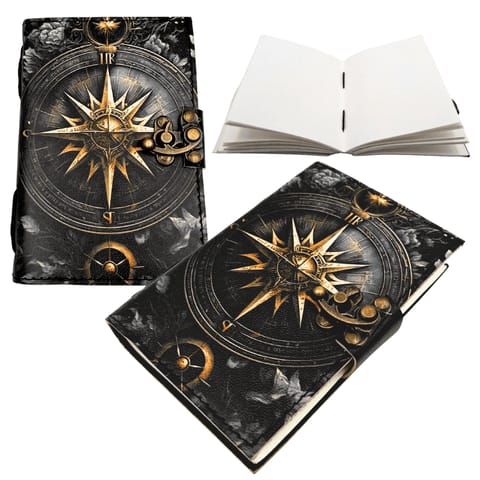 ⁨Notes Skórzany Pamiętnik Retro Róża Wiatrów 200 stron - AH12⁩ w sklepie Wasserman.eu