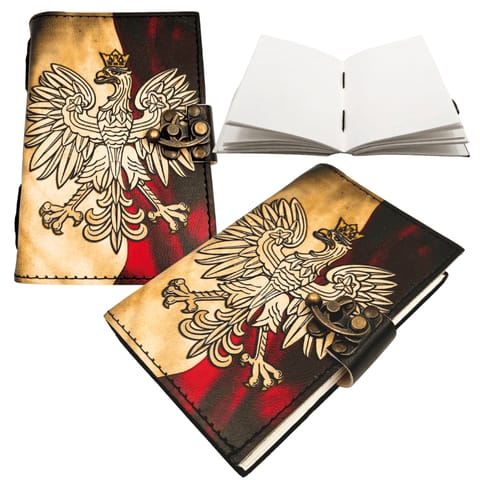 ⁨Notes Skórzany Pamiętnik Polski Orzeł Patriotyczny - 200 stron - AH13⁩ w sklepie Wasserman.eu