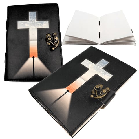 ⁨Notes Skórzany Krzyż Religijny - 200 stron - AH15⁩ w sklepie Wasserman.eu