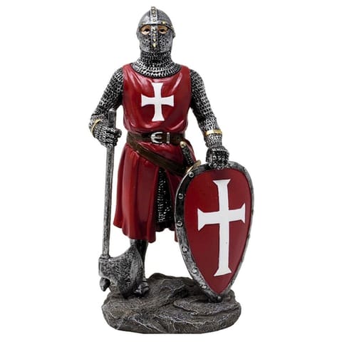 ⁨Figurka Rycerz Krzyżowiec 18,5 cm – Polyresin – MC-23133⁩ w sklepie Wasserman.eu