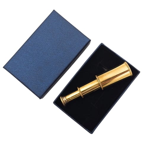 ⁨Mosiężny Brelok Luneta w Eleganckim Pudełku – Retro Marynistyczny Prezent – KEY-0016A⁩ w sklepie Wasserman.eu