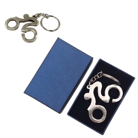 ⁨Metalowy Brelok do Kluczy Rowerzysta w Eleganckim Pudełku – Gadżet dla Kolarza - MT2010A⁩ w sklepie Wasserman.eu