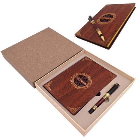 ⁨Ekskluzywny Zestaw Prezentowy Premium Notes Notatnik A5 Drewniany + Długopis – EE2⁩ w sklepie Wasserman.eu