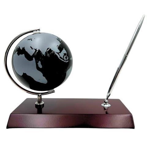 ⁨Elegancki Zestaw Dekoracyjny na Biurko Globus Stojak na Długopis - Prezent dla Szefa – WBK⁩ w sklepie Wasserman.eu