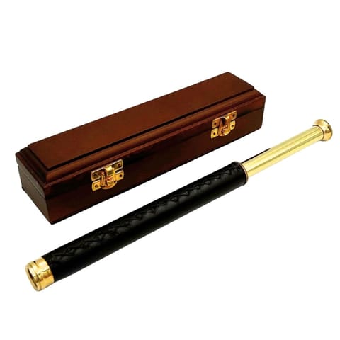 Luneta Mosiężno-Skórzana w Pudełku Drewnianym – HT013 w sklepie Wasserman.eu