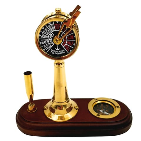 ⁨Elegancki Zestaw na Biurko – Telegraf Maszynowy, Kompas, Uchwyt na długopis – TT018⁩ w sklepie Wasserman.eu
