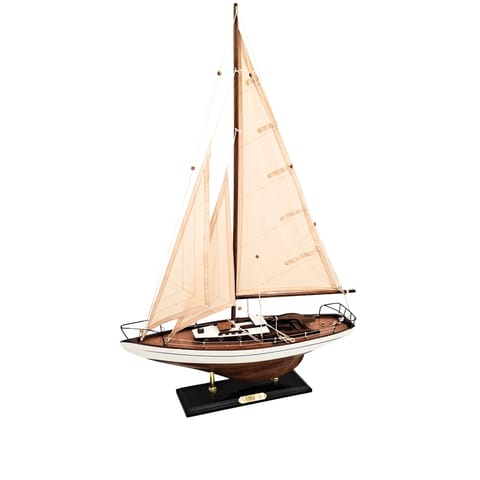 ⁨Model Jachtu Żaglowego - dekoracja marynistyczna 66 cm – 50445⁩ w sklepie Wasserman.eu