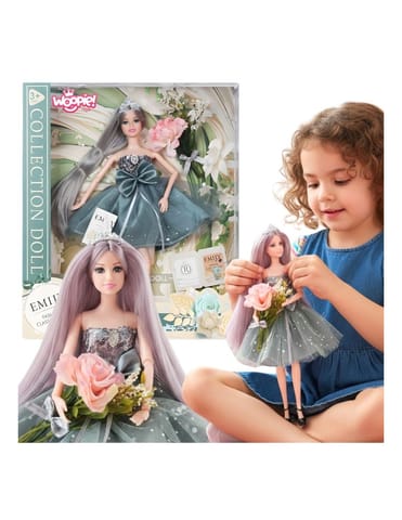 ⁨WOOPIE ROYAL Lalka Emi w Eleganckiej Sukni Tiulowej z Kokardą i Bukietem⁩ w sklepie Wasserman.eu