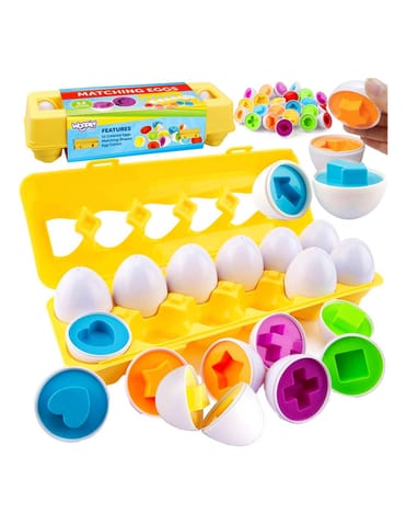 ⁨WOOPIE Układanka Jajka Montessori - Dopasuj Kształty i Kolory⁩ w sklepie Wasserman.eu