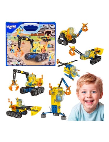 ⁨WOOPIE Klocki Konstrukcyjne Zbuduj Pojazdy Budowlane 8 Modeli STEAM⁩ w sklepie Wasserman.eu