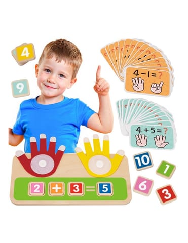 ⁨TOOKY TOY Drewniana Zabawka Edukacyjna do Nauki Liczenia Na Palcach Dodawanie i Odejmowanie⁩ w sklepie Wasserman.eu