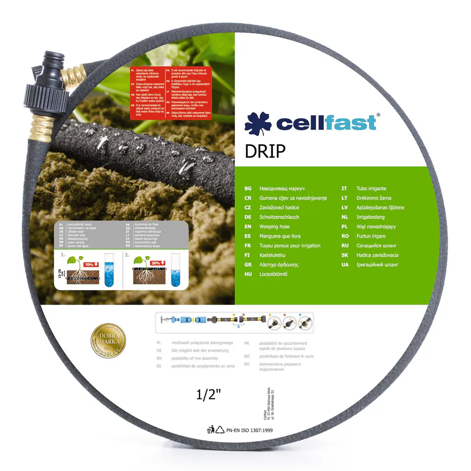 Wąż nawadniający Cellfast Drip 1/2" 30m w sklepie Wasserman.eu