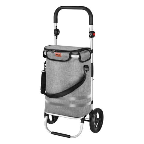 ⁨NC4305 WÓZEK NA ZAKUPY SKŁADANY PREMIUM 50L SZARY NILS⁩ w sklepie Wasserman.eu