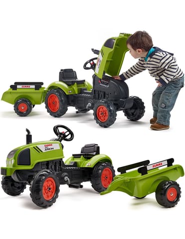⁨FALK Traktorek Claas Zielony na Pedały Klakson Przyczepa 2-5 lat⁩ w sklepie Wasserman.eu