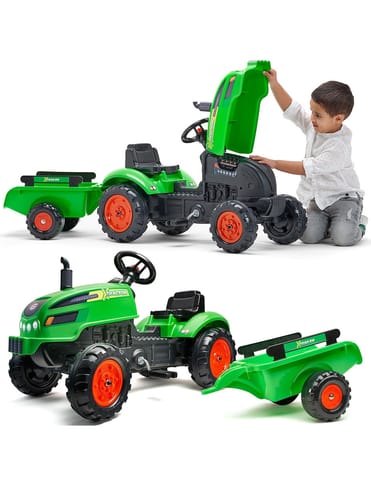 ⁨FALK Traktorek X Tractor Zielony z Przyczepką Klakson 2-5 Lat⁩ w sklepie Wasserman.eu