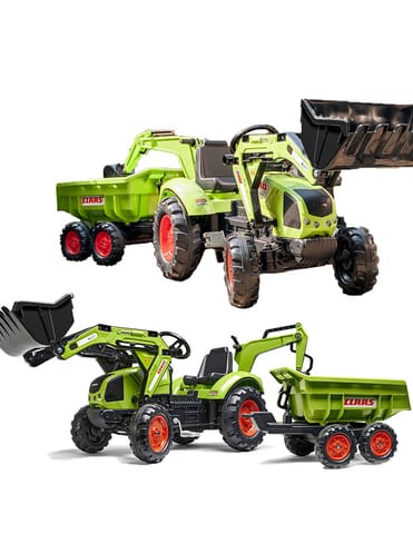 ⁨FALK Traktor na Pedały Claas Axos 330 z Koparką i Przyczepą 3-7 lat⁩ w sklepie Wasserman.eu