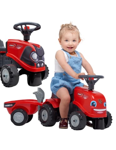 ⁨FALK Jeździk Traktorek Baby Case IH Ride-On Czerwony z Przyczepką + akc. od 12 miesięcy⁩ w sklepie Wasserman.eu