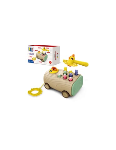 ⁨WOOPIE Gra Zręcznościowa Dzięcioł Wbijak Robaków 3w1 Wózek Ciągacz dla Niemowląt⁩ w sklepie Wasserman.eu