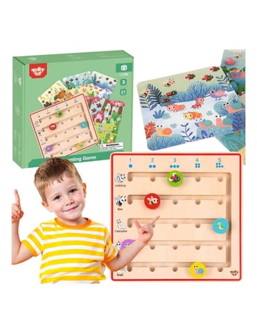 ⁨TOOKY TOY Drewniana Gra Nauka Liczenia Zwierzątka⁩ w sklepie Wasserman.eu