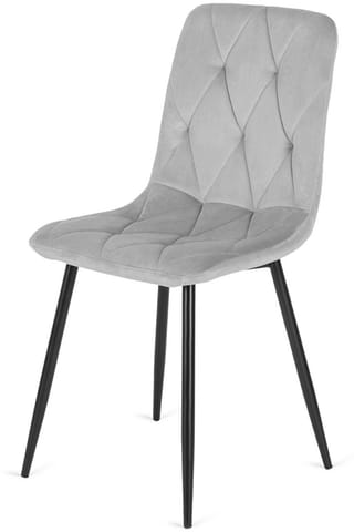 ⁨Krzesło tapicerowane BORGO VELVET LIGHT GREY PRO⁩ w sklepie Wasserman.eu