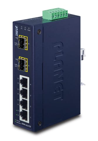 ⁨PLANET ISW-621TF network switch Unmanaged L2 Fast Ethernet (10/100) Blue⁩ at Wasserman.eu