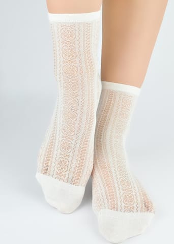 ⁨SKARPETY NOVITI SB167-W JEDWAB (kolor beż jasny, rozmiar 36-41)⁩ w sklepie Wasserman.eu