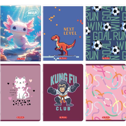 ⁨Zeszyt A4 32k linia podwójna kolorowa mix 400206361 HERLITZ⁩ w sklepie Wasserman.eu