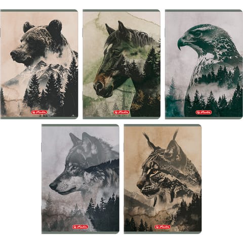 ⁨Zeszyt A5 60k kratka z marginesem WILD 400206388 HERLITZ⁩ w sklepie Wasserman.eu