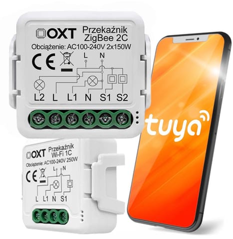 Moduł OXT mini 2 obwody ZigBee Tuya w sklepie Wasserman.eu