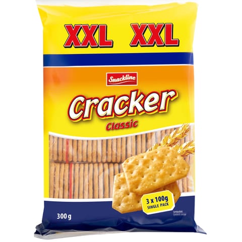 ⁨Snackline Cracker Classic XXL Krakersy Solone 300 g⁩ w sklepie Wasserman.eu