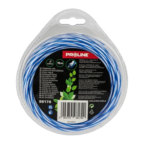 ⁨ŻYŁKA TNĄCA SKRĘCONY SZACHOWNICA 3.0MM X 15M, PROLINE⁩ w sklepie Wasserman.eu