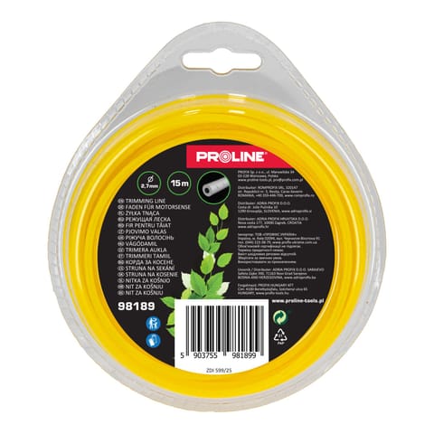 ⁨ROUND GROOVED LINE 2.7MMX15M PROLINE⁩ at Wasserman.eu
