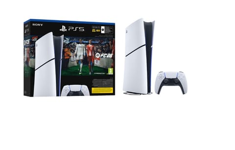 ⁨Konsola SONY PlayStation 5 Slim Digital Edition 825 GB + EA Sports FC 26 Biała 0711719021872⁩ w sklepie Wasserman.eu