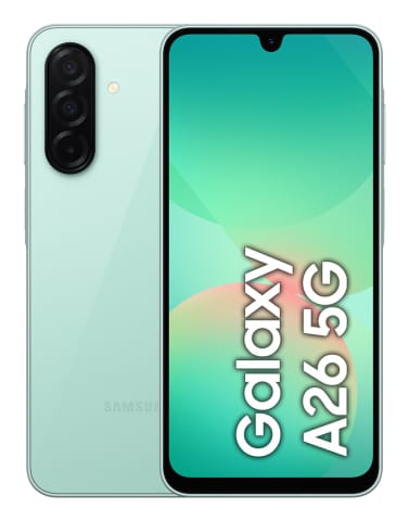 ⁨Smartphone SAMSUNG Galaxy A26 (A266) 5G DS. 6/128GB Miętowy 128 GB Miętowy SM-A266BLGBEUE⁩ w sklepie Wasserman.eu