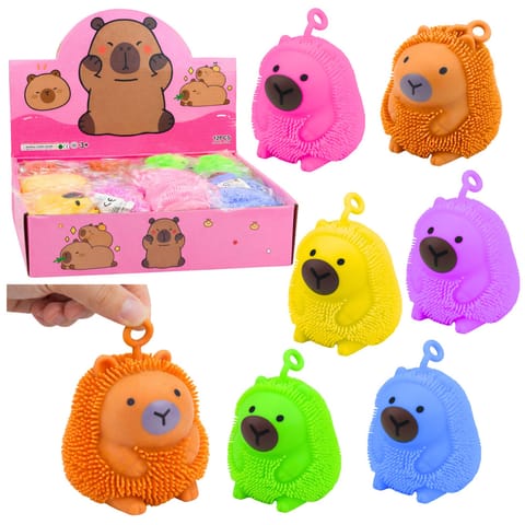 ⁨Gniotek Sensoryczny Do Odbijania Ściskania Kapibara Świecąca LED Mix Kolor⁩ w sklepie Wasserman.eu