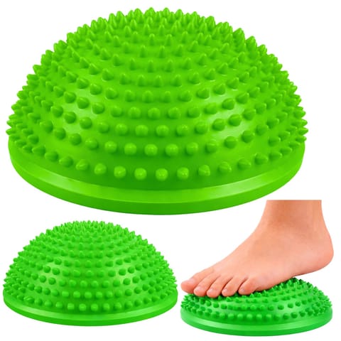⁨Półkula Sensoryczna Do Masażu Ćwiczeń Równowagi Zielona 16 cm⁩ w sklepie Wasserman.eu