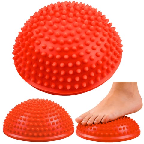 ⁨Półkula Sensoryczna Do Masażu Ćwiczeń Równowagi Pomarańczowa 16 cm⁩ w sklepie Wasserman.eu