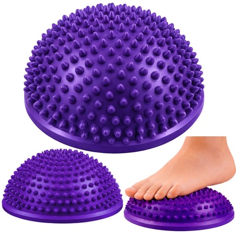 ⁨Półkula Sensoryczna Do Masażu Ćwiczeń Równowagi Fioletowa 16 cm⁩ w sklepie Wasserman.eu