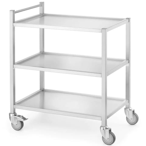 ⁨Wózek cateringowy kelnerski spawany mobilny 3-półkowy do 240 kg - Hendi 810224⁩ w sklepie Wasserman.eu