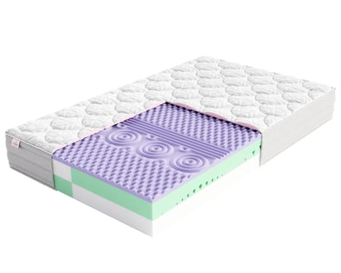 ⁨Materac piankowy AVELLINO Dla par, dwa niezależne rdzenie, pianka memory, pokrowiec do prania - 200 x 200 - H3 średnio twardy - 28 cm⁩ w sklepie Wasserman.eu